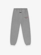 Grey Cotton Logo Joggers - Men's