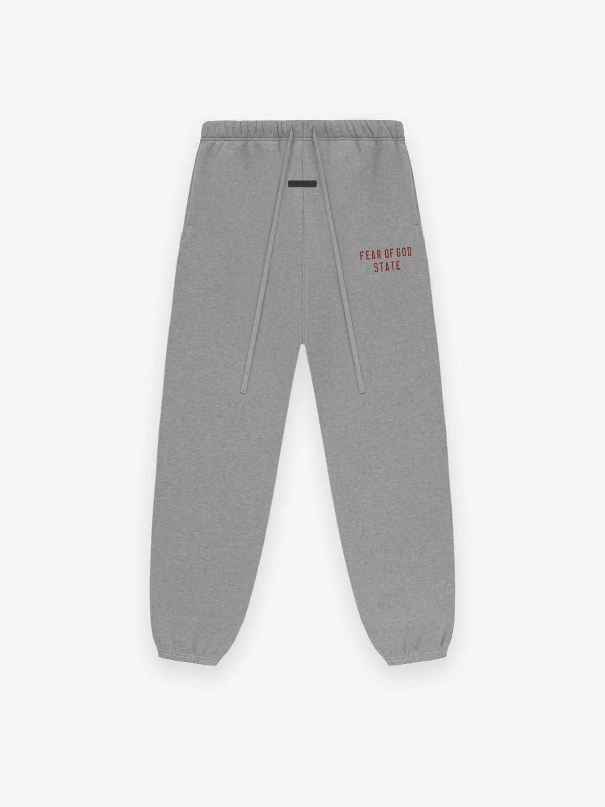 Grey Cotton Logo Joggers - Men's