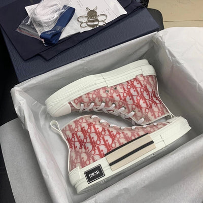 B23 High-Top Red Oblique Sneakers