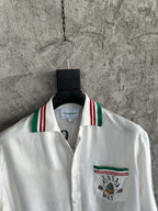 Crest Trim Silk Shirt - Men's