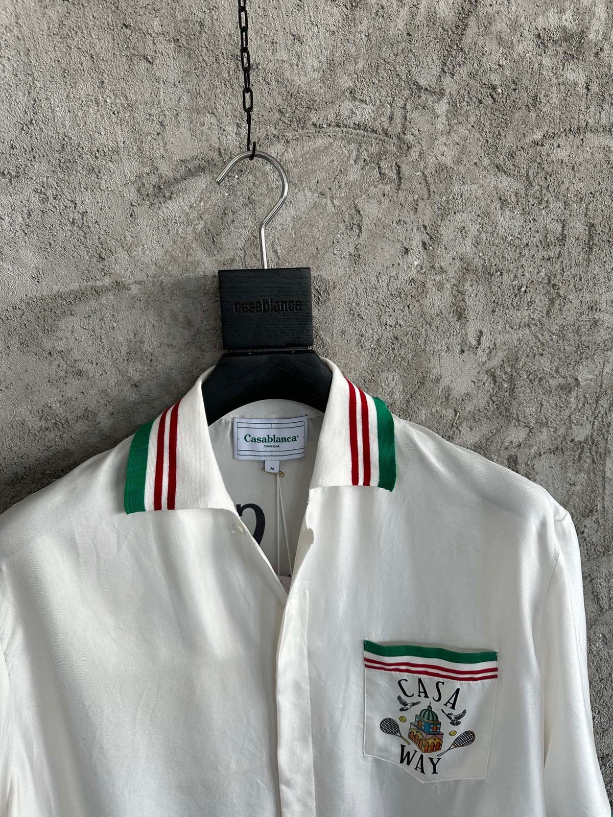 Crest Trim Silk Shirt - Men's