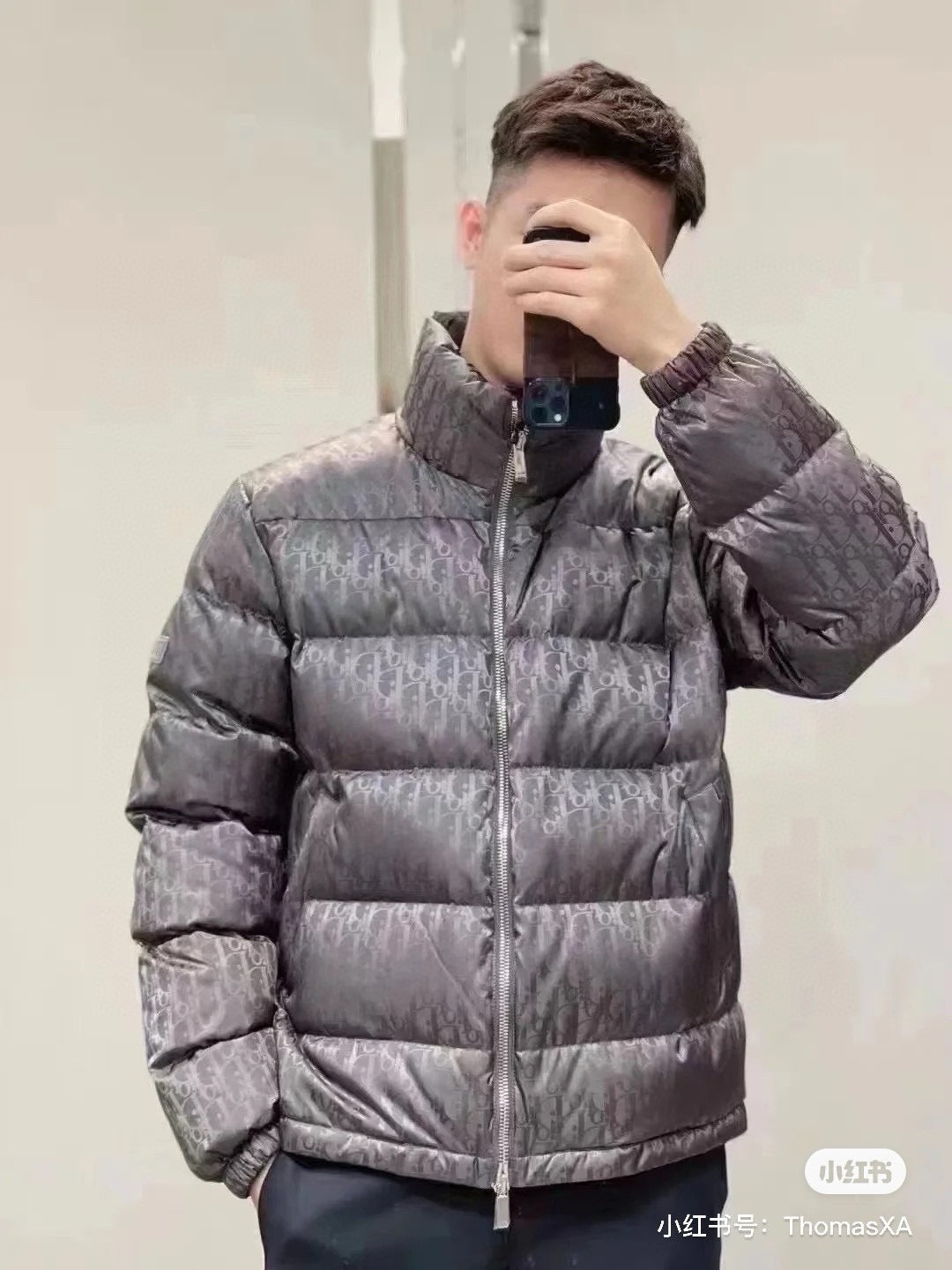 Black Puffer Jacket - Men's