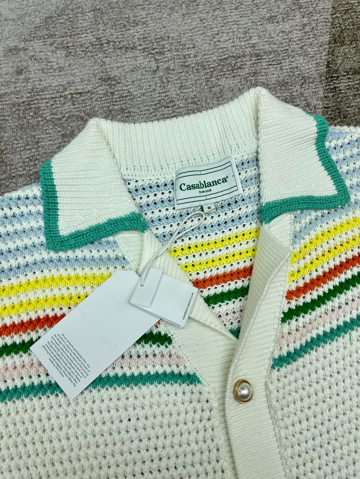 Pastel Striped Knit Shirt - Men's