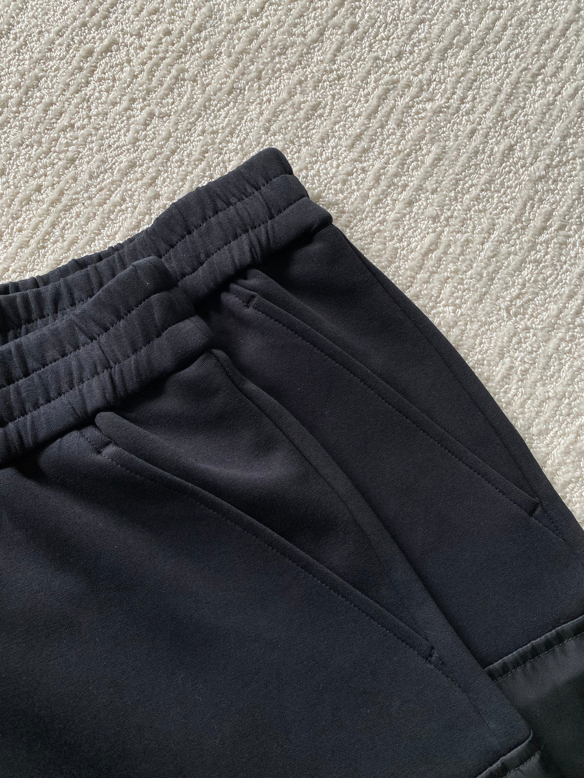 Black Nylon Zip Detail Cargo - Men's