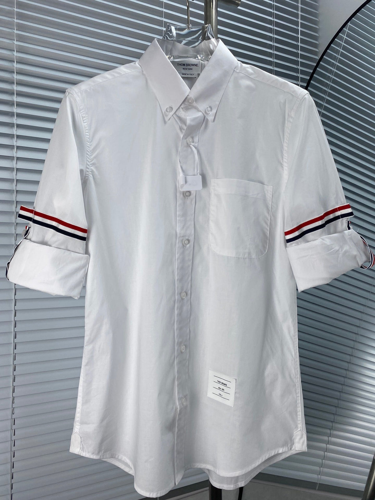 Blue Cotton Oxford Long-Sleeve - Men's