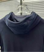 4-Bar Zip Navy Hoodie - Men's