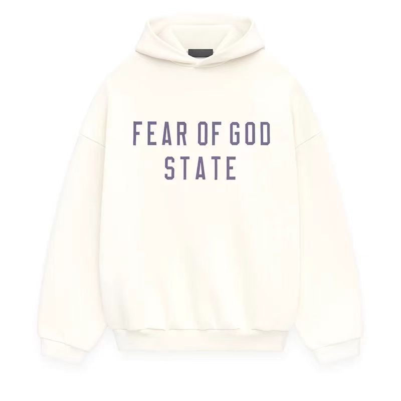 Black Cotton Gold Text Pullover - Men's