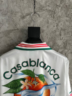 White Knit Striped Trim Short-Sleeve - Men's