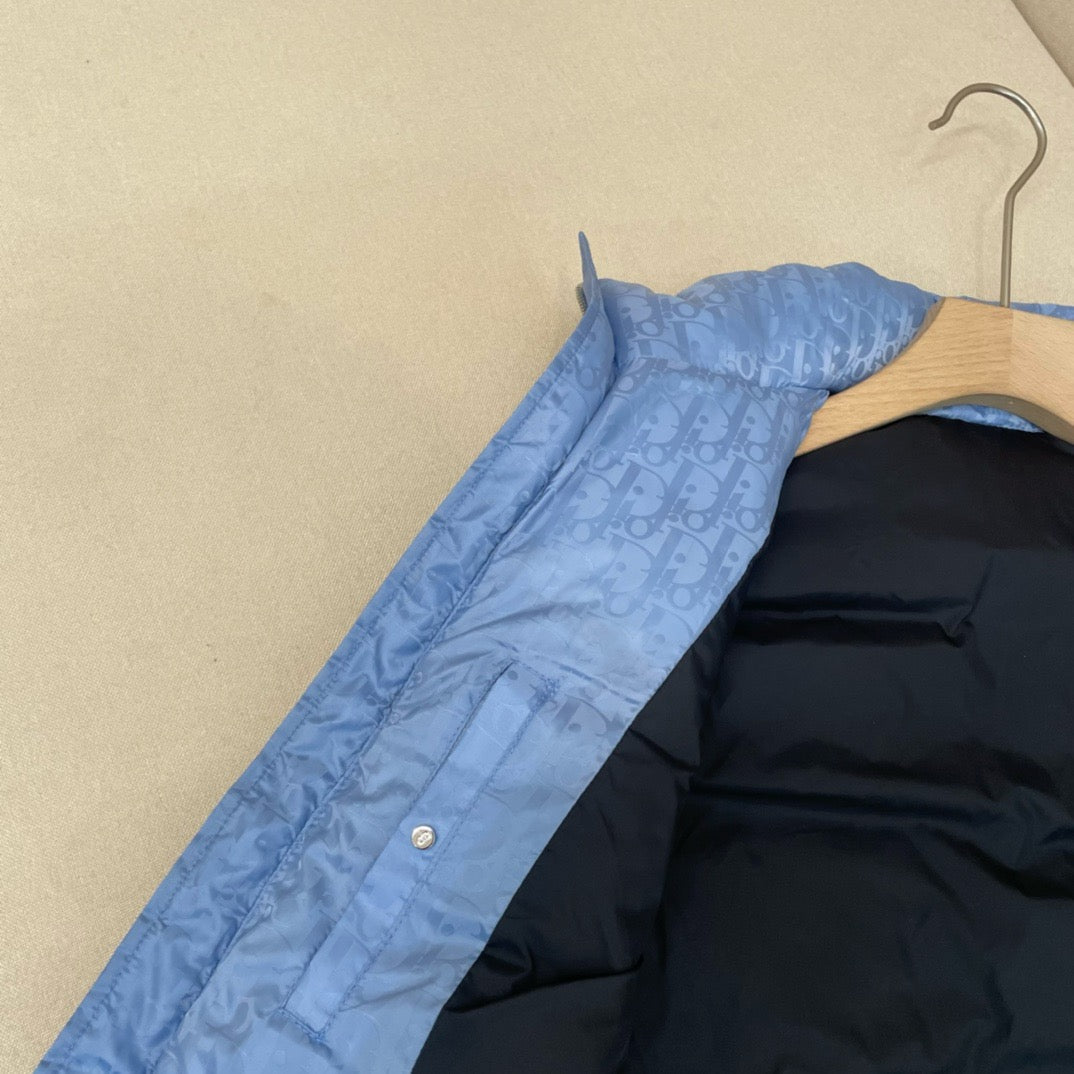 Blue Nylon Quilted Gilet - Men's