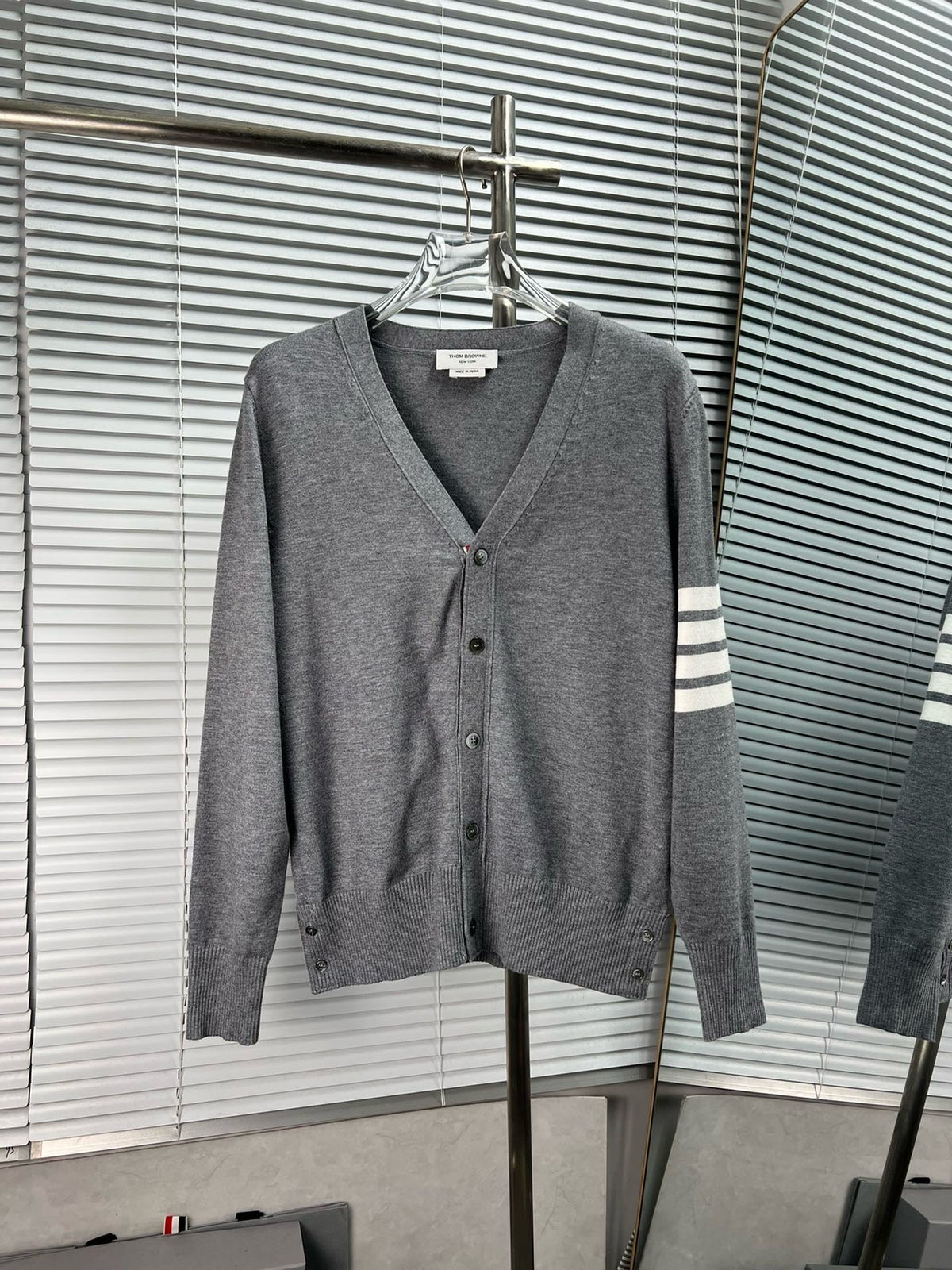 4-Bar Cardigan White - Men's
