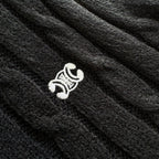 Black Wool Cable Cardigan - Men's