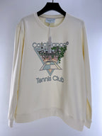 Navy Cotton Tennis Graphic Crewneck - Men's