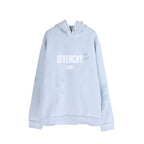 Blue Cotton Chest Text Pullover - Men's