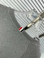 4-Bar Crewneck Grey Loopback - Men's