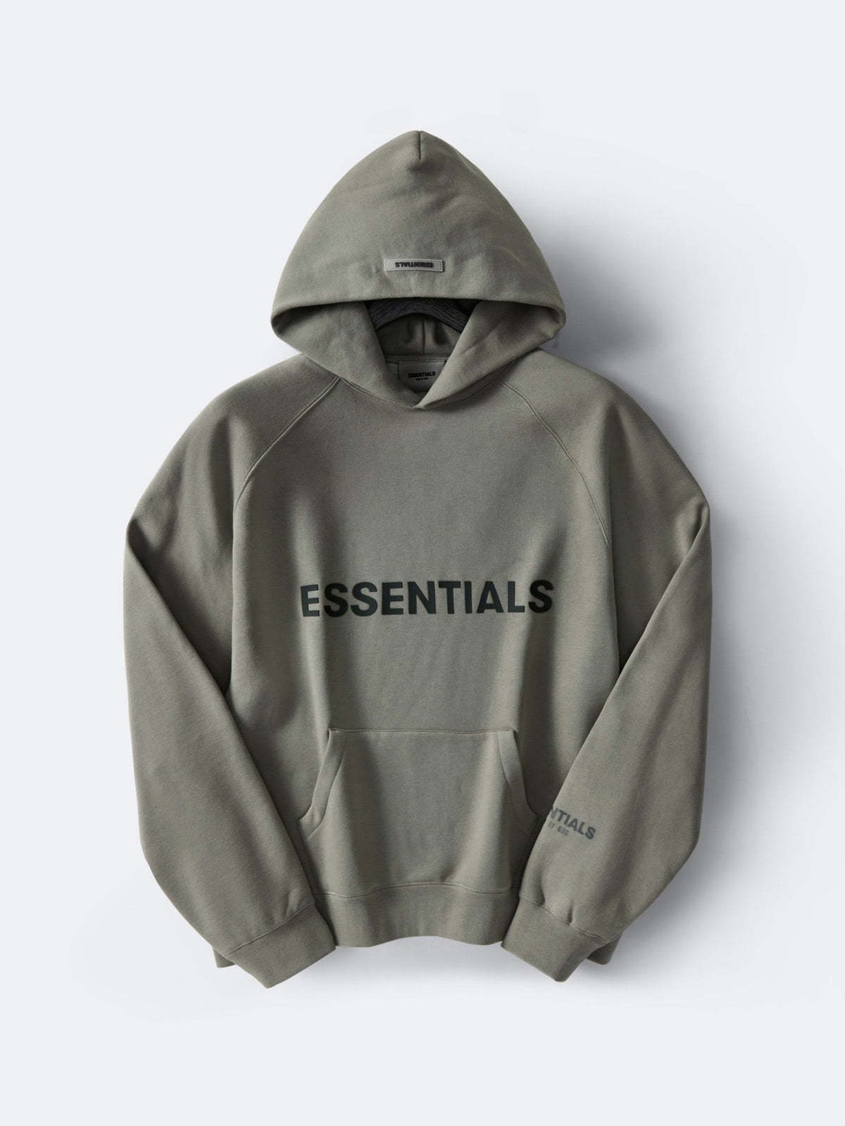 Olive Cotton Logo Pullover - Men's