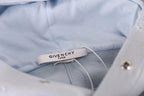 Blue Cotton Chest Text Pullover - Men's