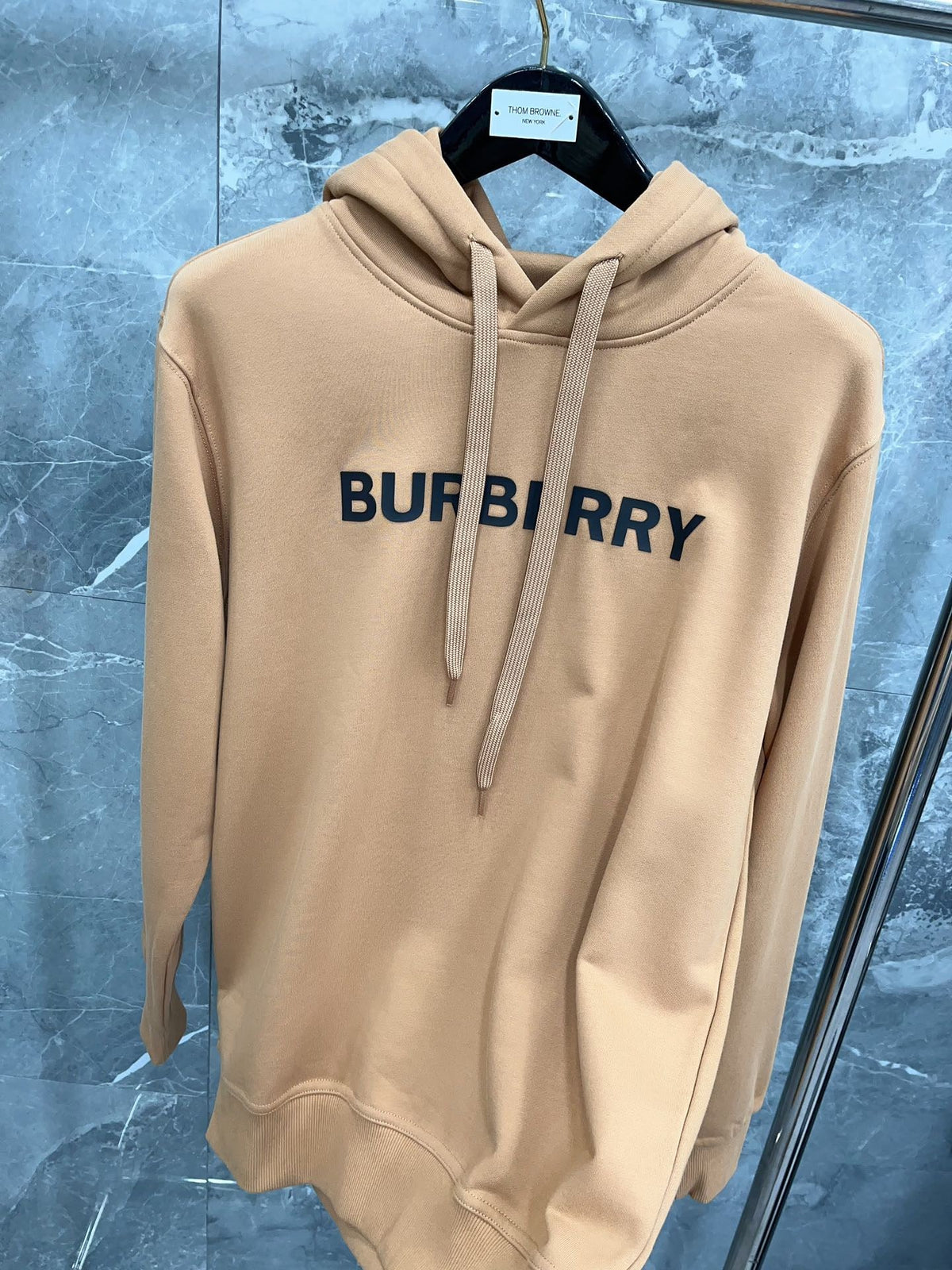 Black Cotton Bold Text Pullover - Men's