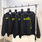 Black Cotton Slogan Pullover - Men's