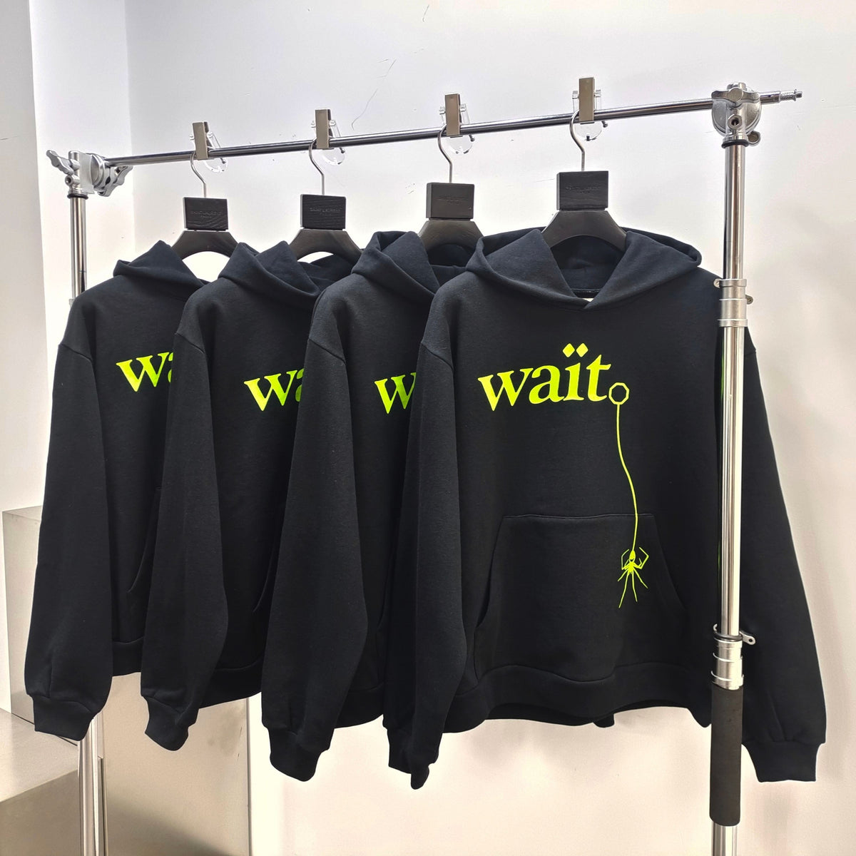 Black Cotton Slogan Pullover - Men's