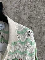 Green Wave Knit Shirt - Men's