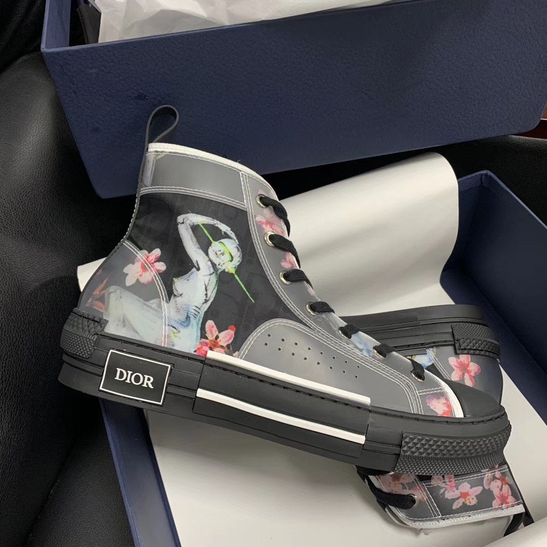 B23 High-Top Floral Print Sneakers