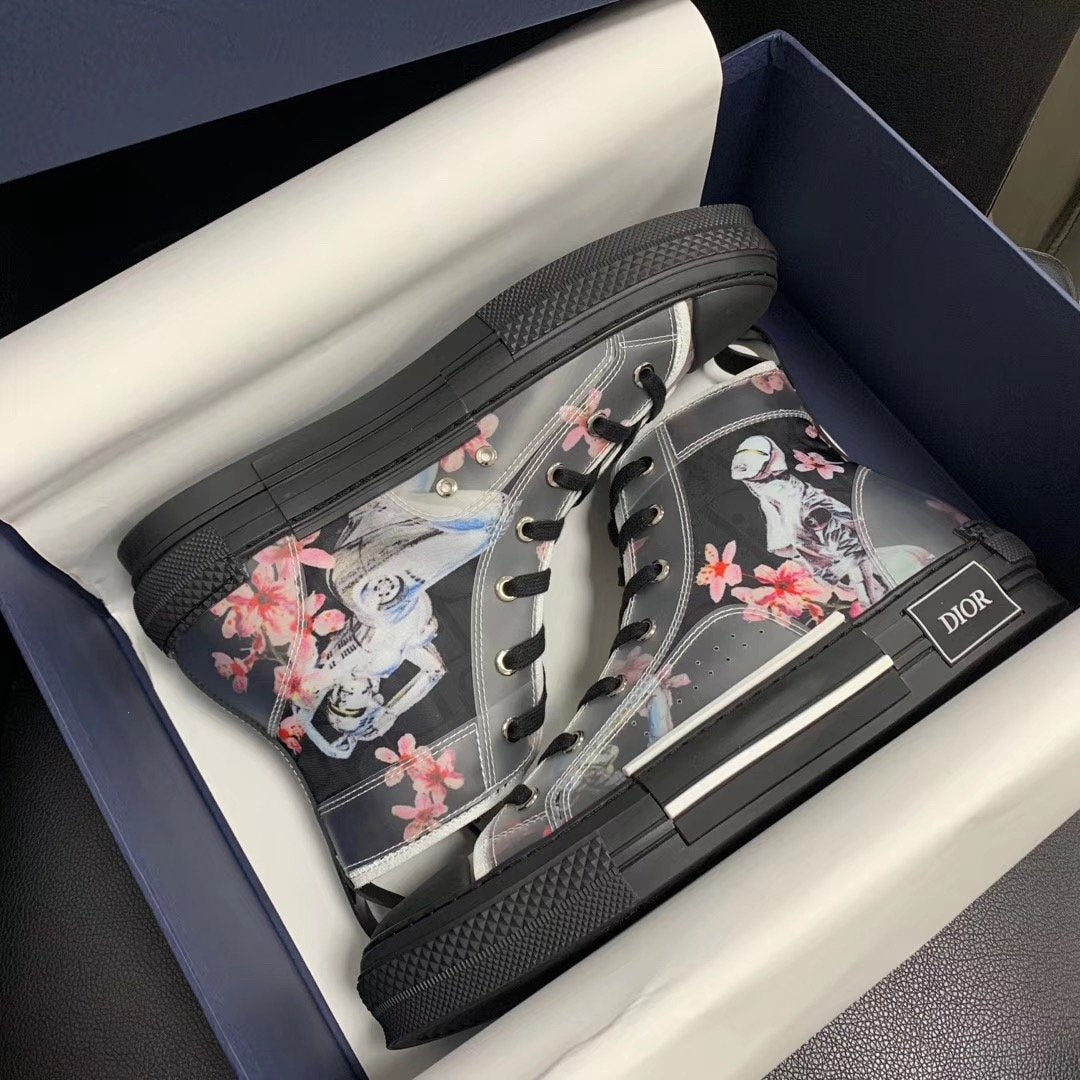 B23 High-Top Floral Print Sneakers