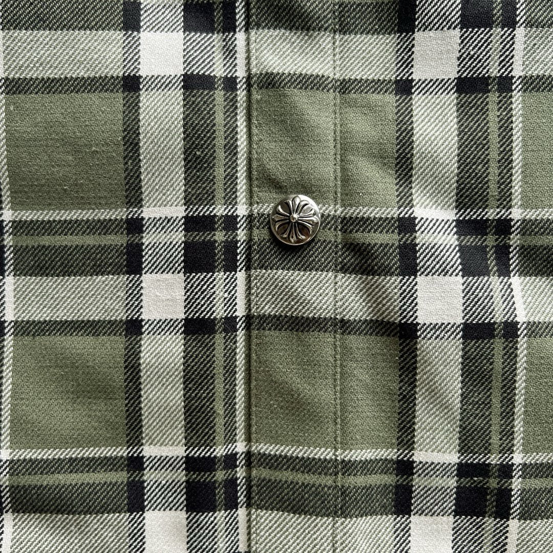 Blue Flannel Printed Sleeve Long-Sleeve - Men's