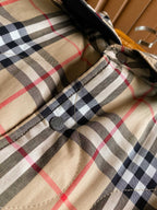 Check Overshirt Beige Shirt - Men's