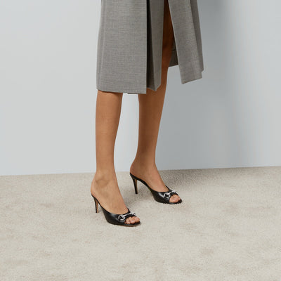 Mid-heel slide sandal