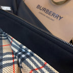 Black Cotton Check Lined Zip-Through - Men's