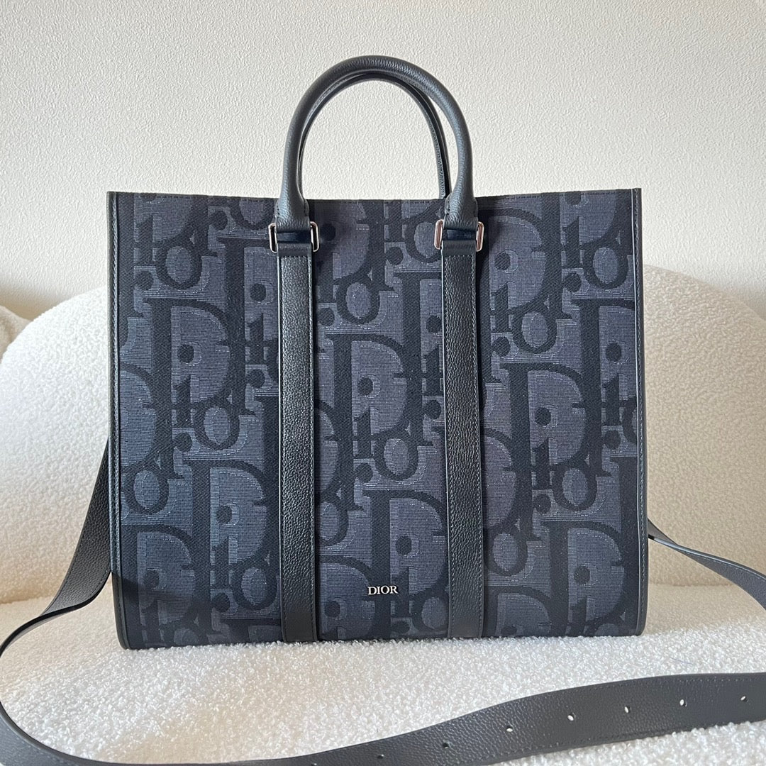 Black and Grey Tote Bag