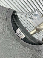 4-Bar Crewneck Grey Loopback - Men's