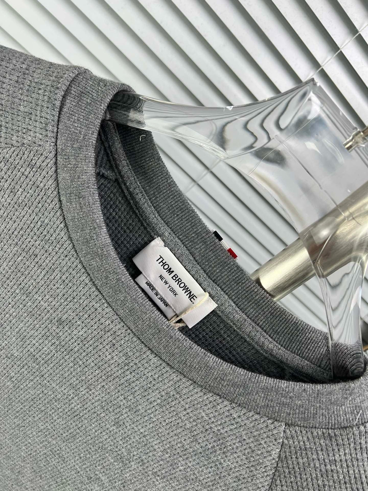 4-Bar Crewneck Grey Loopback - Men's