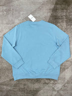 Blue Cotton Sun Graphic Crewneck - Men's