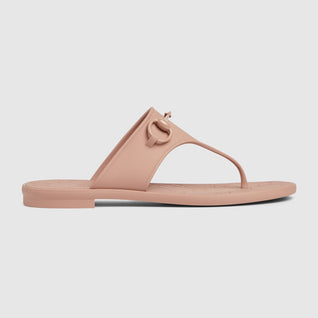 Thong rubber sandal with Horsebit