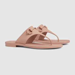 Thong rubber sandal with Horsebit