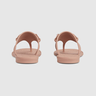 Thong rubber sandal with Horsebit