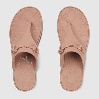 Thong rubber sandal with Horsebit