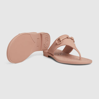 Thong rubber sandal with Horsebit