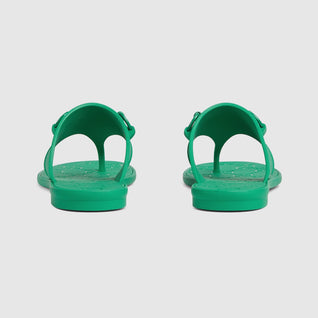 Women's thong rubber sandal with Horsebit