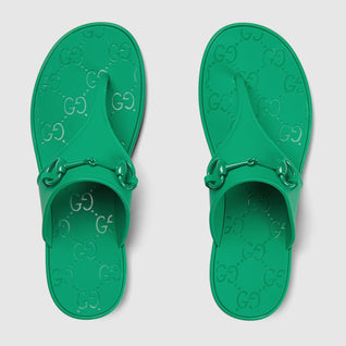 Women's thong rubber sandal with Horsebit