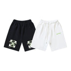 Black Cotton Script Drawstring - Men's