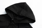 Black Cotton Text Logo Pullover - Men's