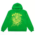 Green Cotton Web Print Pullover - Men's