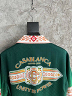 Green Crest Silk Shirt - Men's