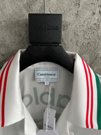 White Knit Striped Trim Short-Sleeve - Men's