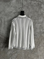 Pinstripe Silk Shirt - Men's