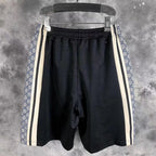 Black Jersey Side Stripe Drawstring - Men's