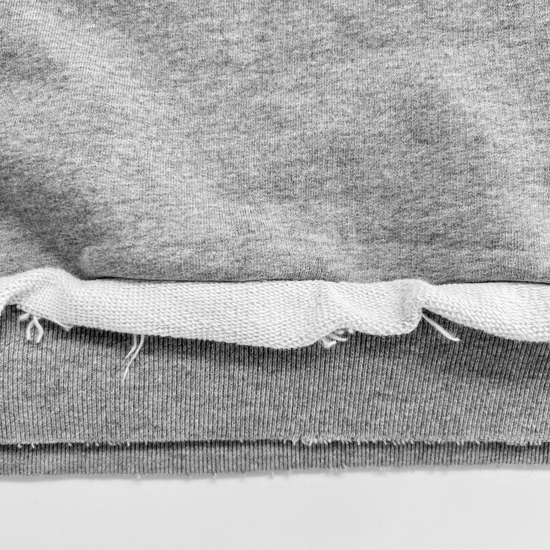 Grey Cotton Bold Text Pullover - Men's