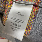 Orange Jacquard Pattern Crewneck - Men's